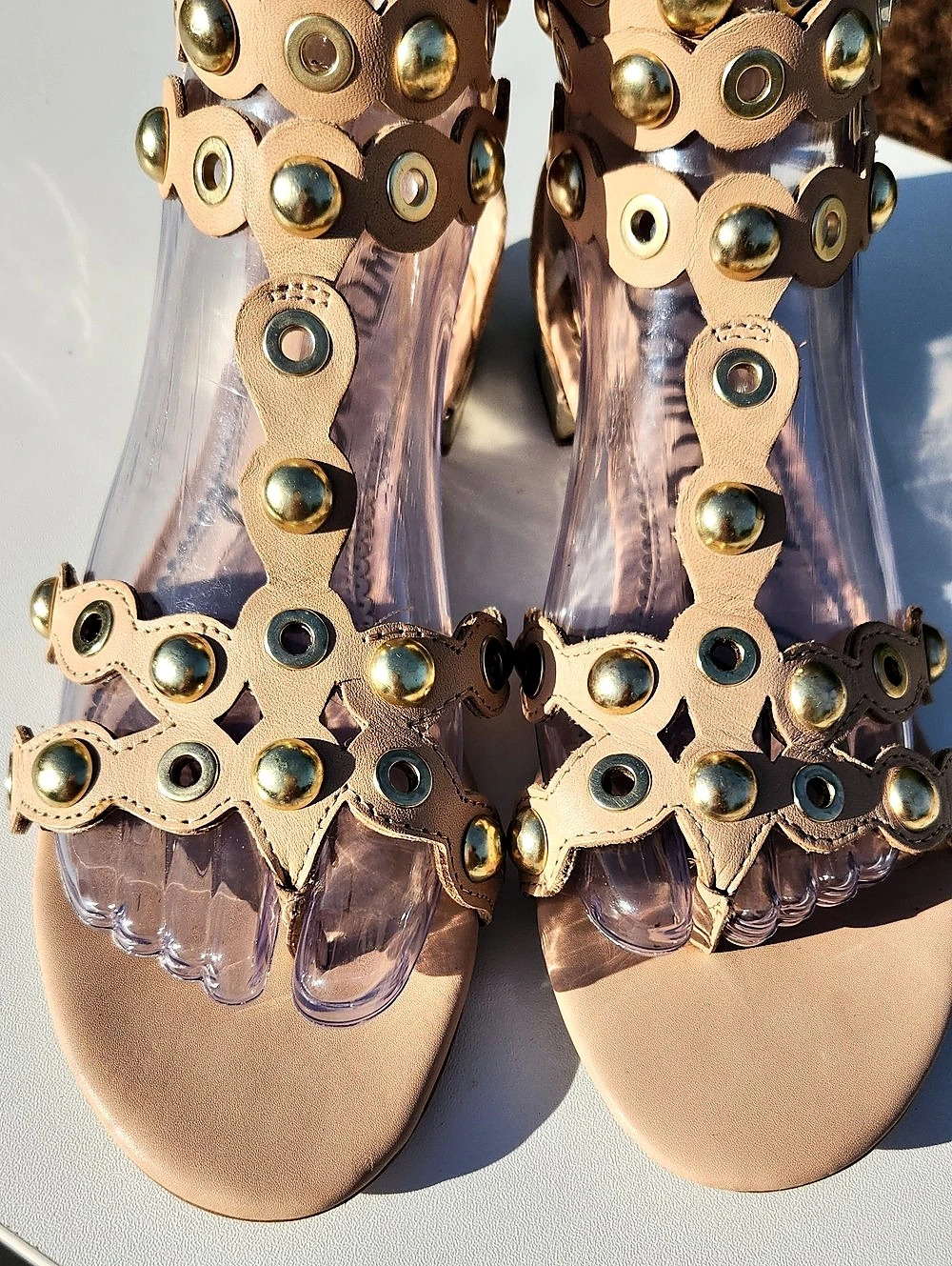 Sam Edelman Rillie Strappy Sandal Studded Gladiator Brown US 88
